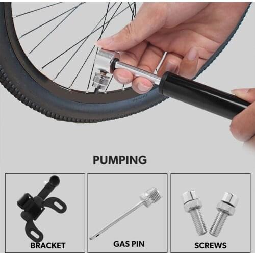Mini Bicycle Aluminum Alloy Cycling Hand Air Pump Portable Tire Inflator MTB Mountain Road Bike Pump for Riding Equipment