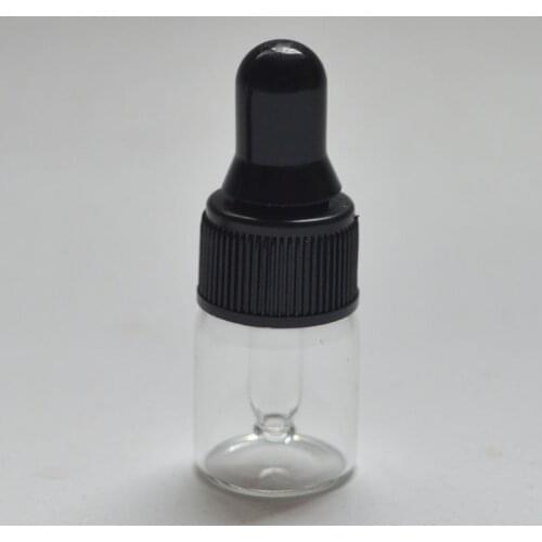 1pcs Small Perfume Glass Bottles Small Dropper Vial For Essential Oil 2ml Clear Dropper Bottle