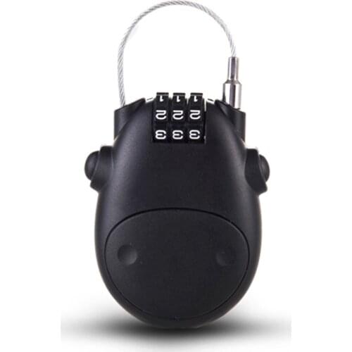 Telescopic Wire Rope Steel Cable Code Lock Suitcase Car Sled Motorcycle Helmet High-precision Code Wheel Password Lock