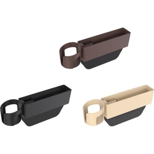 Universal Fit Car Seat Crevice Storage Box Helps Reduce Distracted Driving Holds Phone Money Keys Detachable Cup Holder