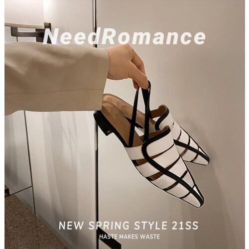 【JOCHEBED HU】Drestrive Women Sandals Cow Leather 2021 New Arrival Fashion Summer Casual Shoes Pointed Toe Low Heels Beige 34-46