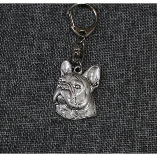French BullDog Keychain Popular handmade delicated carved Key Chain Key Ring fast delivery