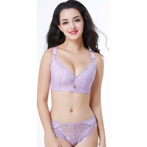 Ladies Lingerie big size Bra Set Sexy Lace Breathable Comfort women bra and panty set, plus size bra panty