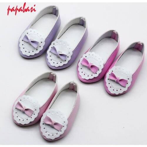 1Pair PU leather Doll Shoes for 16inch salon dolls Accessories Mini dolls shoes toys