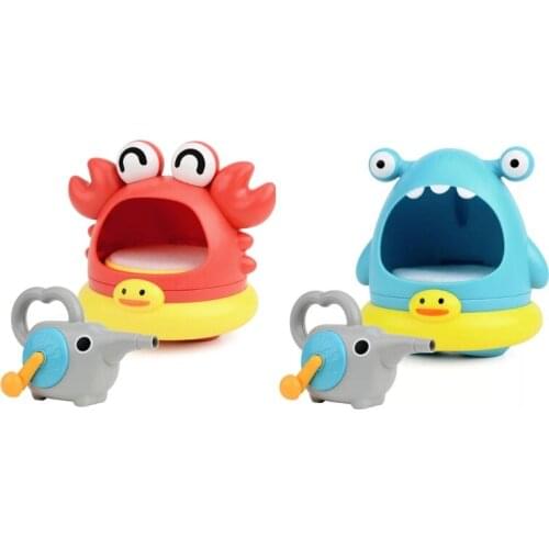 1PC BPA Free Plastic Bubble Blowing Product Cartoon Crab/Shark Bubble Maker Interactive Play Kits Bubble Machine Toy