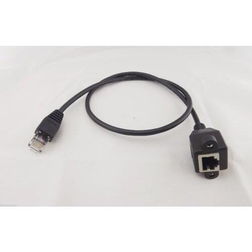 1pcs Black RJ45 Cat5e M/F Shielded Ethernet Network Screw Panel Mount Extension Cable 60cm 1m 1.5m