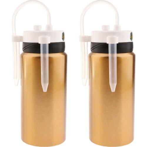 2Pcs Adult Sippy Cup for Elderly Patients Disabled Spill Proof Thermal Bottles for Elders Pregnant Woman Patient Home Hospital