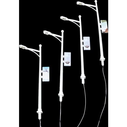 50/100pcs 1:200 Billboard Street Lamp Model LED Luminous Miniature Street Lamp Sand Table Scene Layout