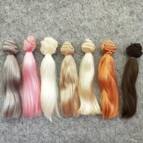 7PCS/LOT New Straight BJD Wig Hair Doll DIY 15CM 25CM
