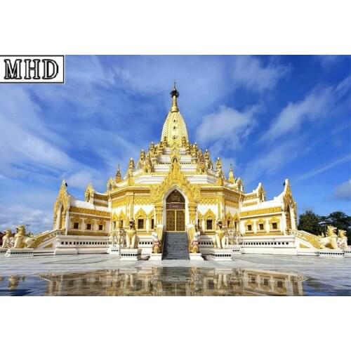 Church pattern 5d diy diamond painting cross stitch landscape 3d diamond mosaic handmade art home decoration gift