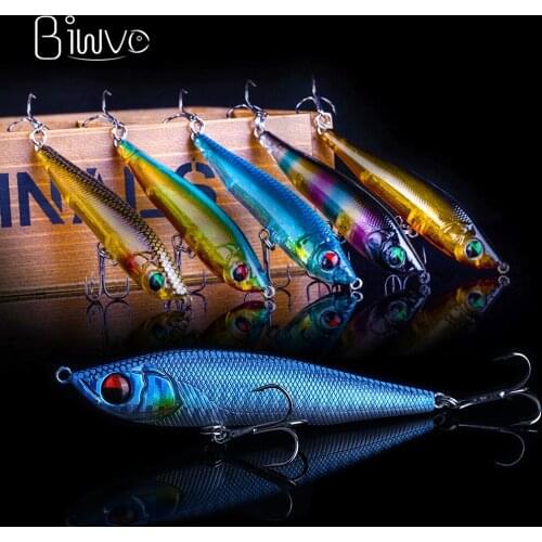 BIWVO Minnow Artificial Bait Goods For Sea Fishing Accessories Pike Spinner Swimbait With Triple Hook Fish Tackle