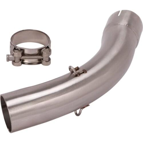 Slip On Motorcycle Exhaust Middle Link Pipe Mid Tube Stainless Steel Exhaust System For Kawasaki Versys 1000 2019 2020