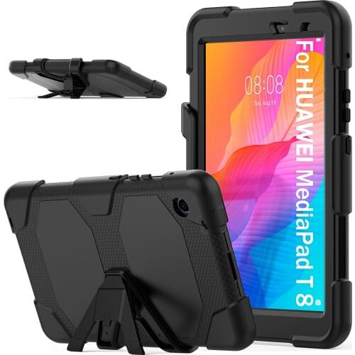 Case for huawei mediapad t3 10 case Soft Silicone Full body Heavy Duty Protection Cover with Kickstand for huawei mediapad t5 t8