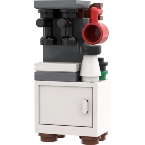 Coffer Maker Drinking Bar MOC Compatible Major Brand Toys Building Block Road Classic Collections Assembled Brick Handmade