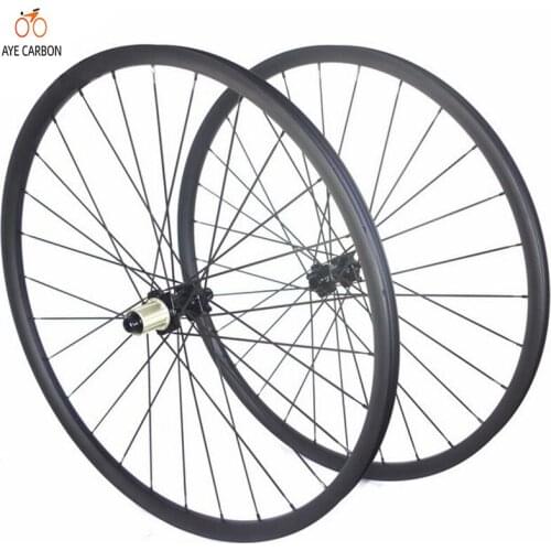 Carbon fiber 29er AM DH wheels with clincher asymmetric 35mm width rims 29 inch mountain bike wheels with straight pull hubs