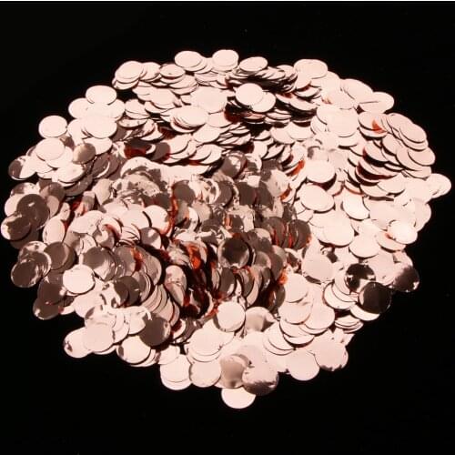 MagiDeal Sparkling Rose Gold Metalic Foil Round Table Confetti Scatter Wedding Birthday Party DIY Ornament Decoration