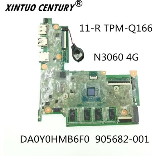 For HP stream 11-R series notebook motherboard 905682-001 DA0Y0HMB6F0 SR2KN W/N3060 4G CPU