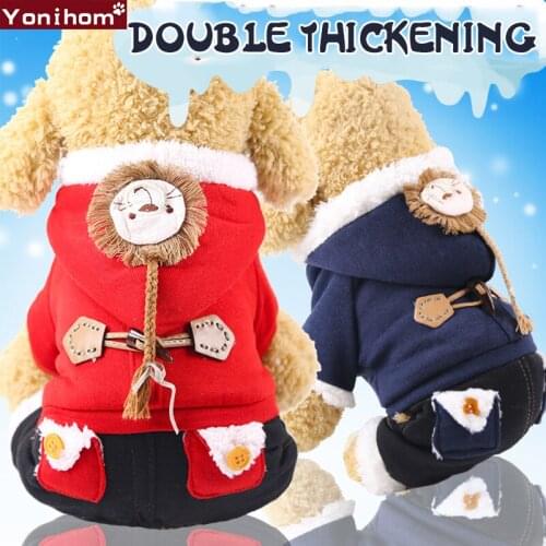 Fashion Pet Dog Clothes Winter Dog Coats Jackets Winter 4 Leg Thicken Dog Clothes Winter Christmas Dogs Coat Hoodies for Cat Pet