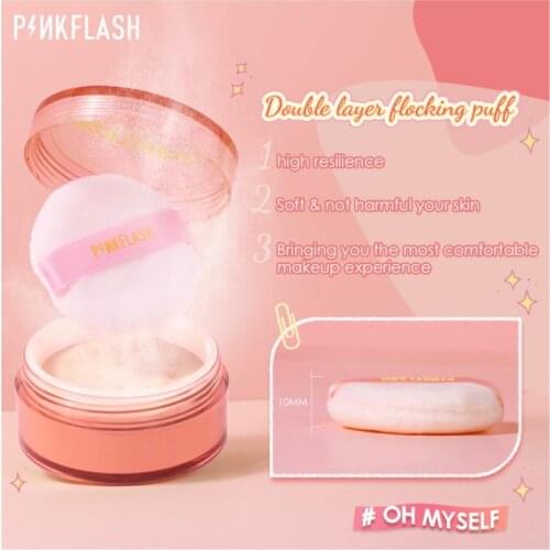 PINKFLASH Oil Control Matte Natural Loose Powder Smooth Thin As Smoke Hold Makeup Waterproof Sweatproof Makeup Powder TSLM1