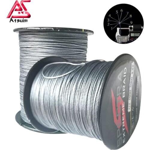 AS PE Braid Fishing Line 9 Strands Multifilament Saltwater Fishing Weave 100M 300M 500M 1000M Super Power Japanse Fishing Line