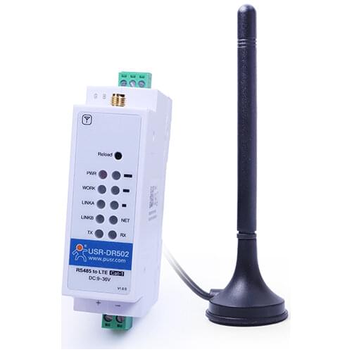 Industrial Routers Cost-effective DIN-Rail 4G LTE Cat 1 Modem USR-DR502-E Transparent transmission and AT command mode
