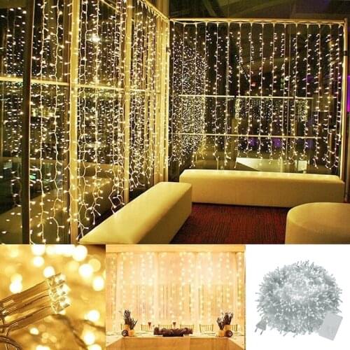 Christmas 3m Led Curtain Lights Garland Christmas Decorations for Home Christmas Ornaments Xmas Gifts Navidad 2021 New Year 2022
