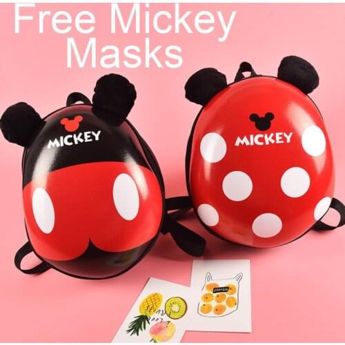 Disney Mickey Schoolbag New Childrens Schoolbag Trend Kindergarten Cute Cartoon Eggshell Backpack Children Hard Shell Backpack