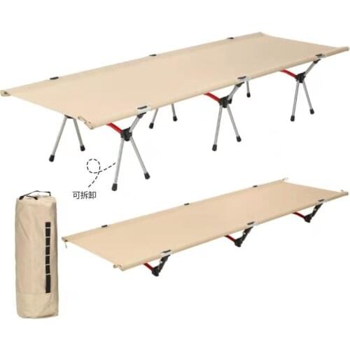 Outdoor Folding Camping Cots for Adults Extra Wide Sturdy Portable Travel Sleeping Bed Fishing Tent Cot with Carry Bag of 150 Kg