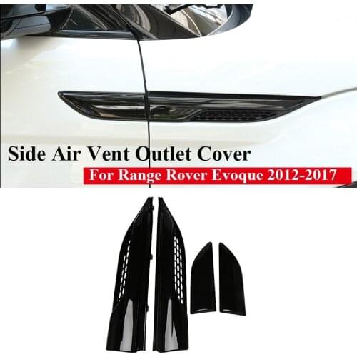 Car Side Air Vent Outlet Cover Trim Replacement for Land Rover Range Rover Evoque 2012-2017, Glossy Black