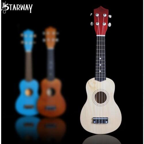 STARWAY 21 inch Basswood Ukulele Guitar For Beginner Kids Girls Christmas Gifts + Tuner + Picks 4 Strings Guitar Ukelele Sets