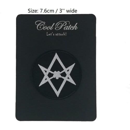 Unicursal Hexagram occult esoteric crowley supernature Patches Embroidered Iron On Applique diy badge