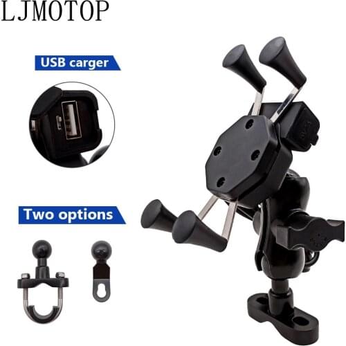 Chargeable Motorcycle GPS Phone holder Wired USB Universal Mount For HONDA CBR650F/CB650F CBF1000 VF750S SABRE VFR750 VFR800/F