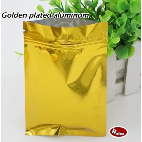 Golden opaque self-styled bag/ Aluminum foil bag/ Mobile phone shell /Food /Ornaments bags. Spot 100/ package