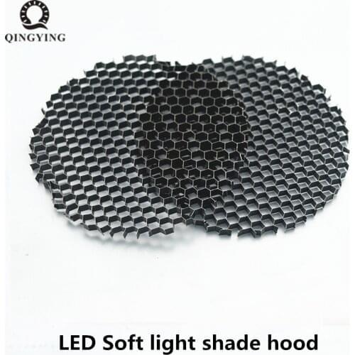 10pcs/lot LED Soft light shade hood downlight spotlight round honeycomb mesh cover black anti-glare anti-dazzling light aluminum