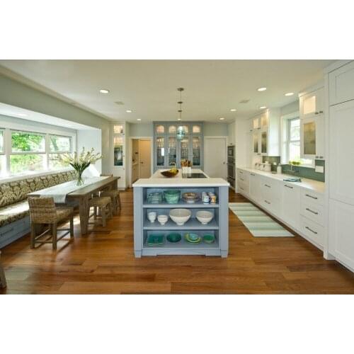 2019 discount solid wood kitchen cabinets customized made traditional wood cabinets with island cabinet S1606172