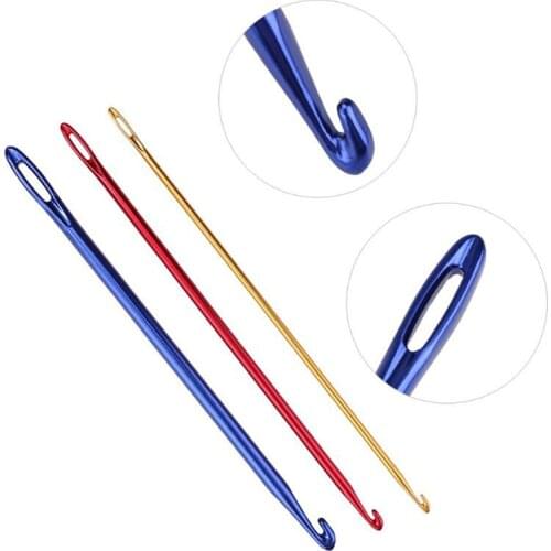 3 PCs/Set Knitting Needles Hooks Colorful Aluminum Handle For Knit DIY Craft Loom Tool Mixed Aluminum Handle Crochet
