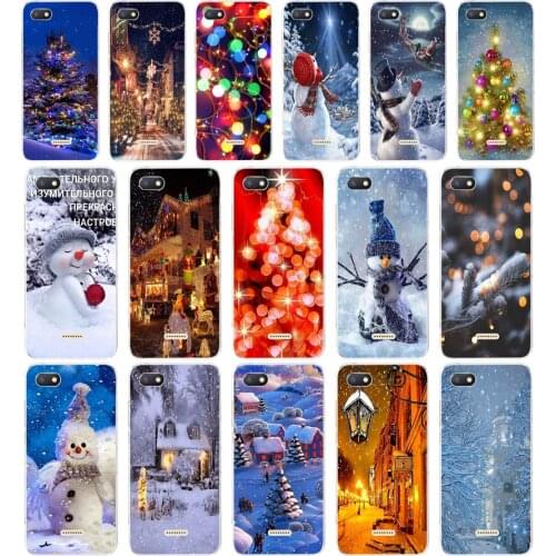 39SD christmas lights Soft Silicone Tpu Cover phone Case for xiaomi redmi 6 Pro 6A note 5 6 Pro mi 8 lite
