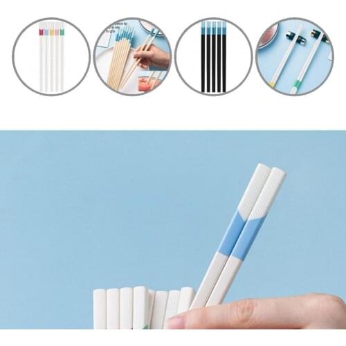 3 Colors 5 Pair Excellent Reusable Portable Travel Chopsticks Practical Food Chopsticks Non-slip for Home
