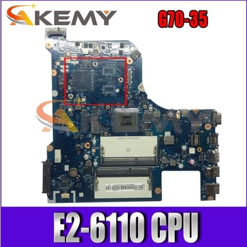 Akemy CG70A NM-A671 Motherboard For Lenovo G70-35 Laptop Motherboard CPU E2-6110 DDR3 100% Test Work