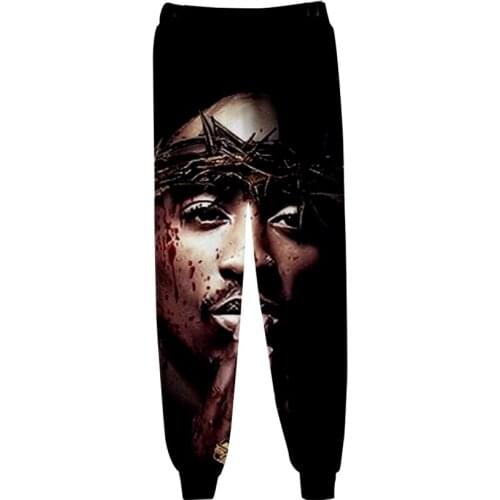 American Rapper Tupac 2PAC 3D Pants High Quality Sports Pants Trousers Leisure HIP HOP Popular Trend Comfortable Casual Pants