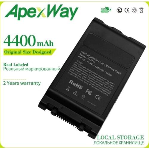 Apexway 6 Cells Laptop Battery For Toshiba Satellite Pro 6050 6100 R10 R15 R20 R25 PA3128U-1BRS PA3191U-2BAS PA3191U-3BAS