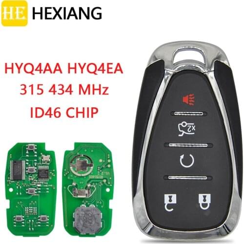 HE Xiang Car Remote Key For Chevrolet Camaro Equinox Cruze Malibu HYQ4EA HYQ4AA 315 434MHz ID46 Keyless Go Promixity With Logo