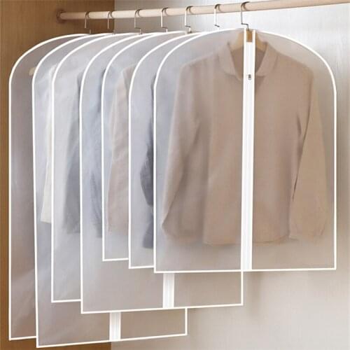 Clothes Dust Cover Dust Bag Transparent Suit Cover Fully Enclosed Hanging Bag Home Wardrobe Clothes Storage Bag
