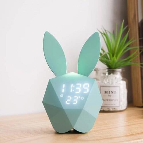 Digital Alarm Clock LED Night Light Student USB Charging Sensor Light Smart Home Valentines Day Gift Light Home Decoration