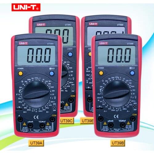 Digital Multimeter UNI-T UT39A/UT39B/UT39C/UT39E AC DC Handheld multimetro ture rms with lcd display