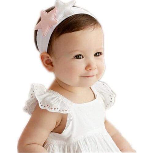 Baby Cotton Stars Hairband Hair Accessories Baby Girls Headband Infant Girl Hair Band Childern Hair Clips