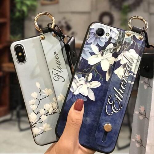 For Girls Shockproof Phone Case For OPPO A3/F7 Youth For Woman Wrist Strap Silicone Lanyard