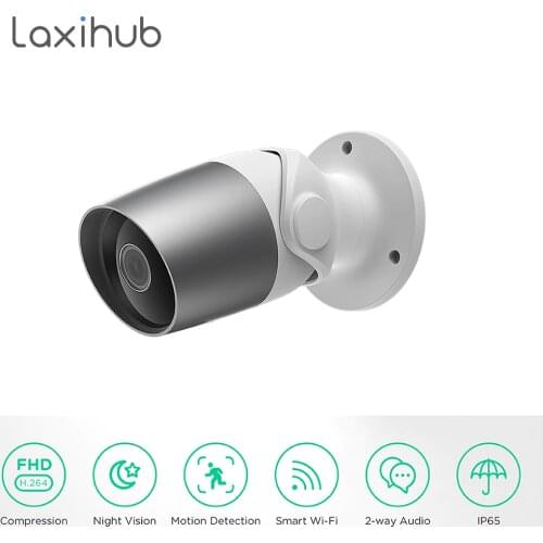 Security Camera Wireless1080P HD Smart Home for Google Bullet Webcam Waterproof AI Human Detection Surveillance Cam Outdoor Wifi