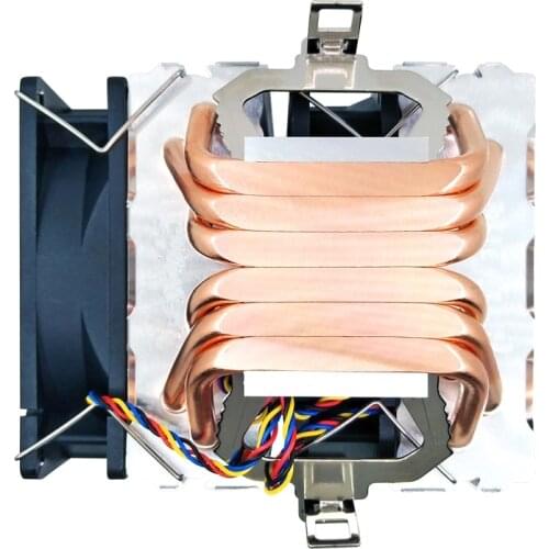 Pure 6 Copper Pipes CPU Cooler 4Pin PWM blue red colorful work quiet for Intel AM4/AM2/AM2+/AM3/AM3+/FM1/FM2 CPU Cooling Fan