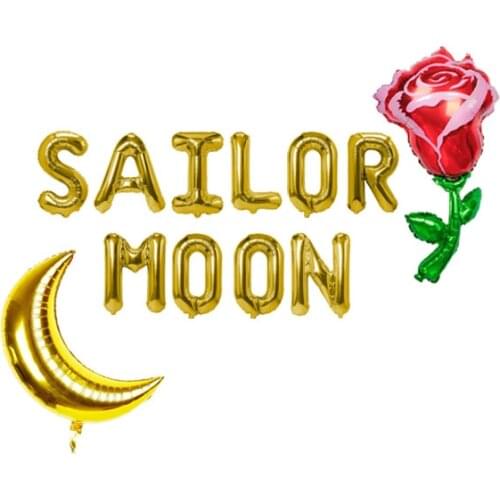 Sailor Birthday Party Supplies Moon Birthday Party Decorations Banner Mylar Foil Balloon Party Supplies for Kids Family